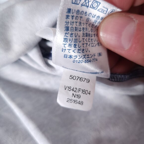 Lands End Womens Polo Shirt 3X Blue Floral Print Short Sleeve Golf Preppy Casual - Picture 10 of 13